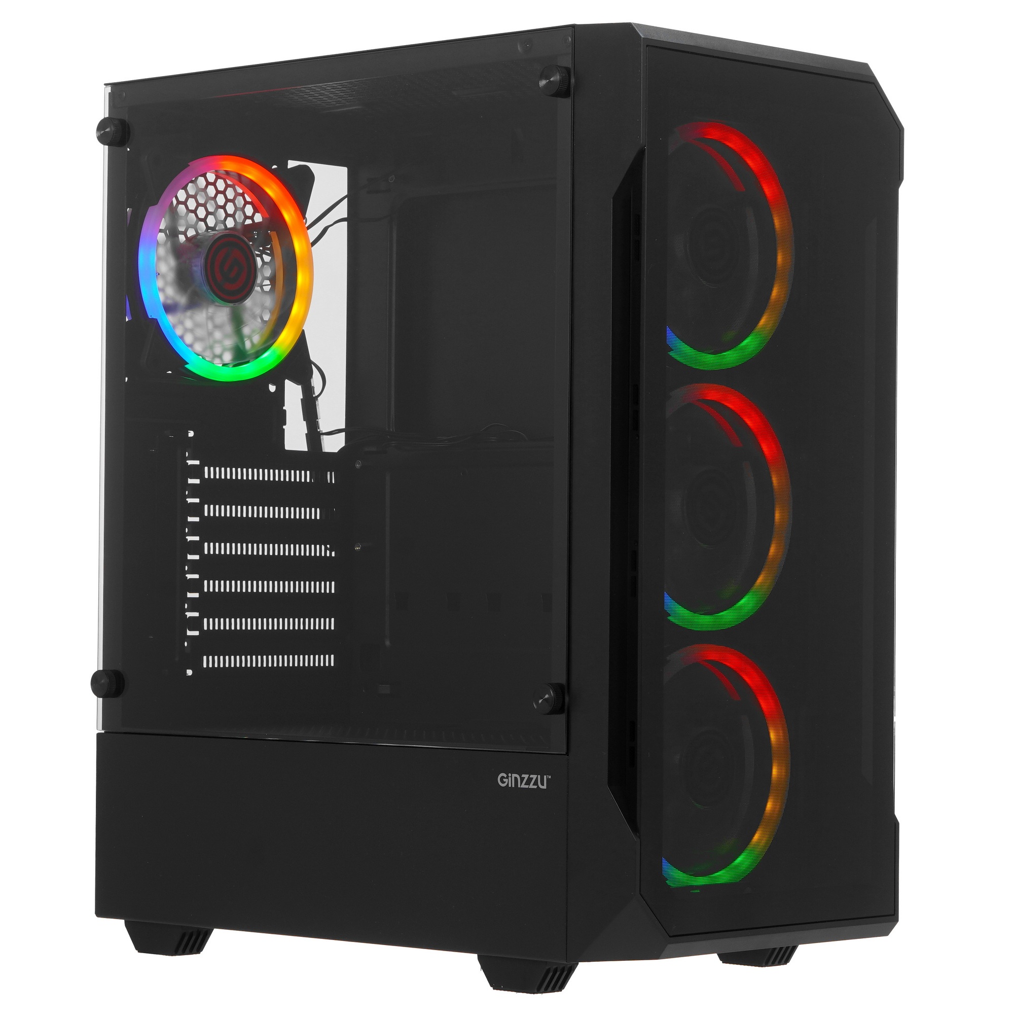 Корпус Ginzzu CL320 FAN 12CM FRGB*4