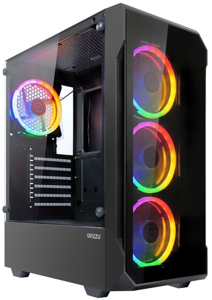 Корпус Ginzzu CL320 FAN 12CM FRGB*4