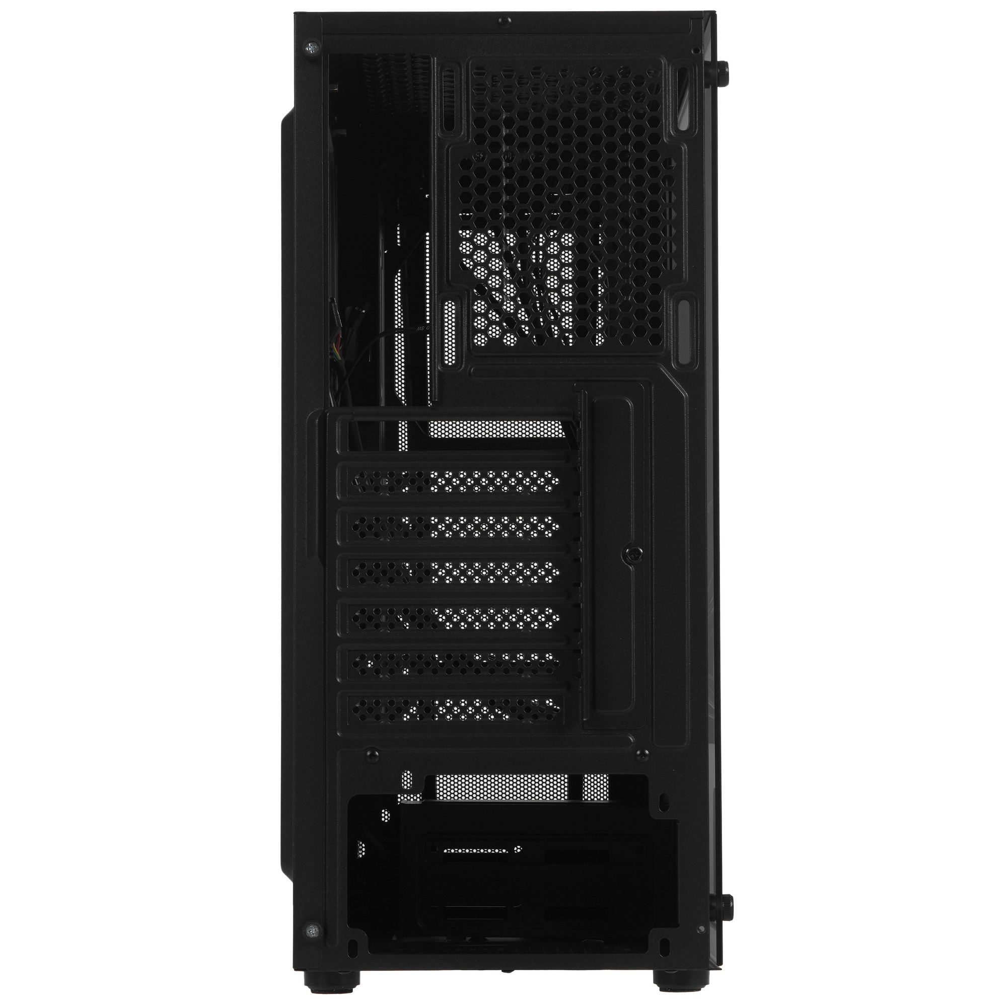Корпус Оклик OCC-MD302 черный без БП ATX 6x120mm 2xUSB2.0 1xUSB3.0 audio bott PSU