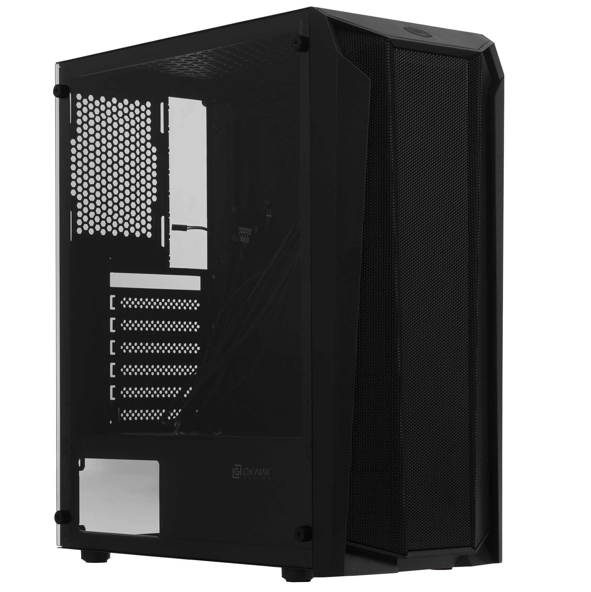 Корпус Оклик OCC-MD302 черный без БП ATX 6x120mm 2xUSB2.0 1xUSB3.0 audio bott PSU
