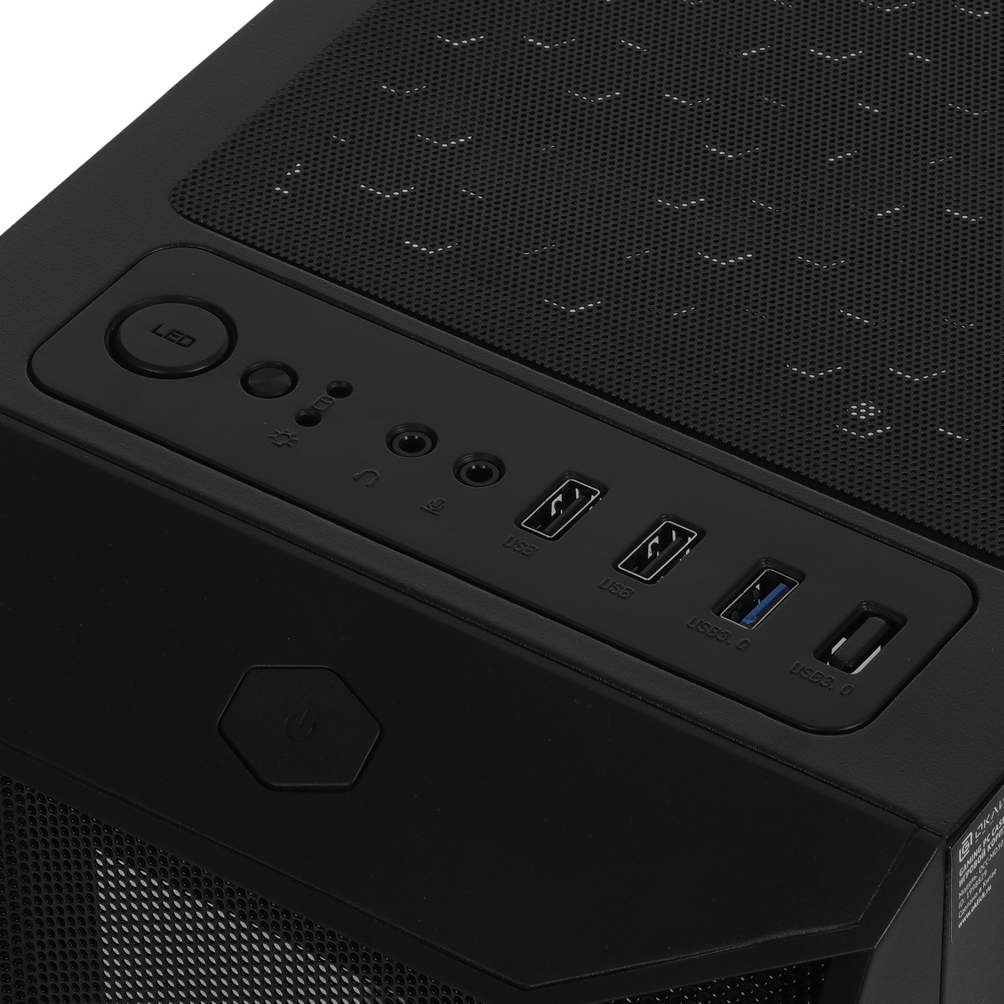 Корпус Оклик OCC-MD302 черный без БП ATX 6x120mm 2xUSB2.0 1xUSB3.0 audio bott PSU