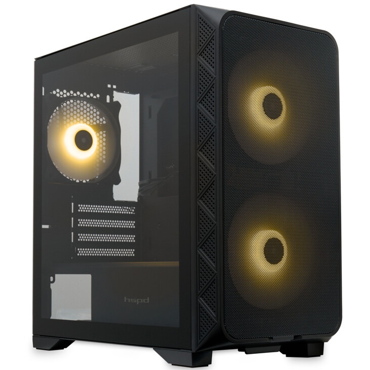 Компьютерный корпус  HSPD M310, Mesh Mini-tower, черный, TG, 0.4 SPCC, 3x120mm ARGB mATX, mITX 180/2