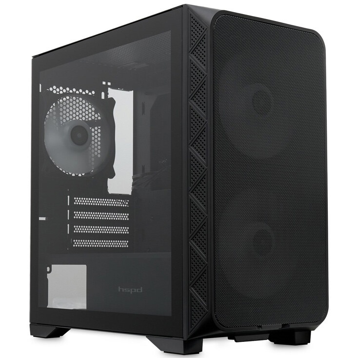 Компьютерный корпус  HSPD M310, Mesh Mini-tower, черный, TG, 0.4 SPCC, 3x120mm ARGB mATX, mITX 180/2