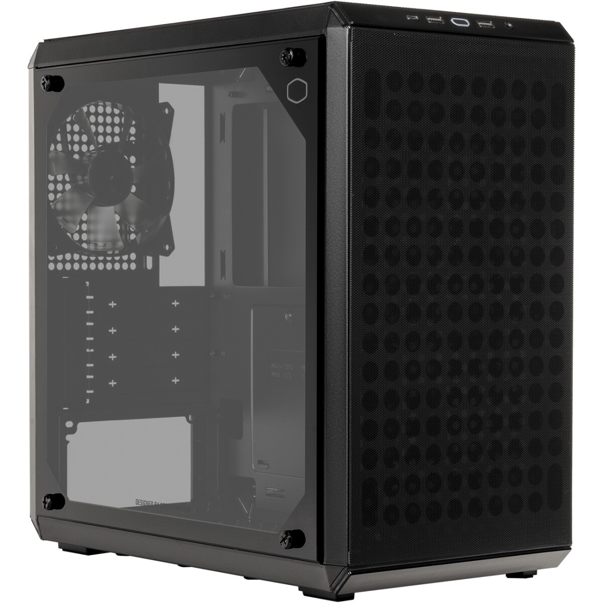 Компьютерный корпус  HSPD M310, Mesh Mini-tower, черный, TG, 0.4 SPCC, 3x120mm ARGB mATX, mITX 180/2