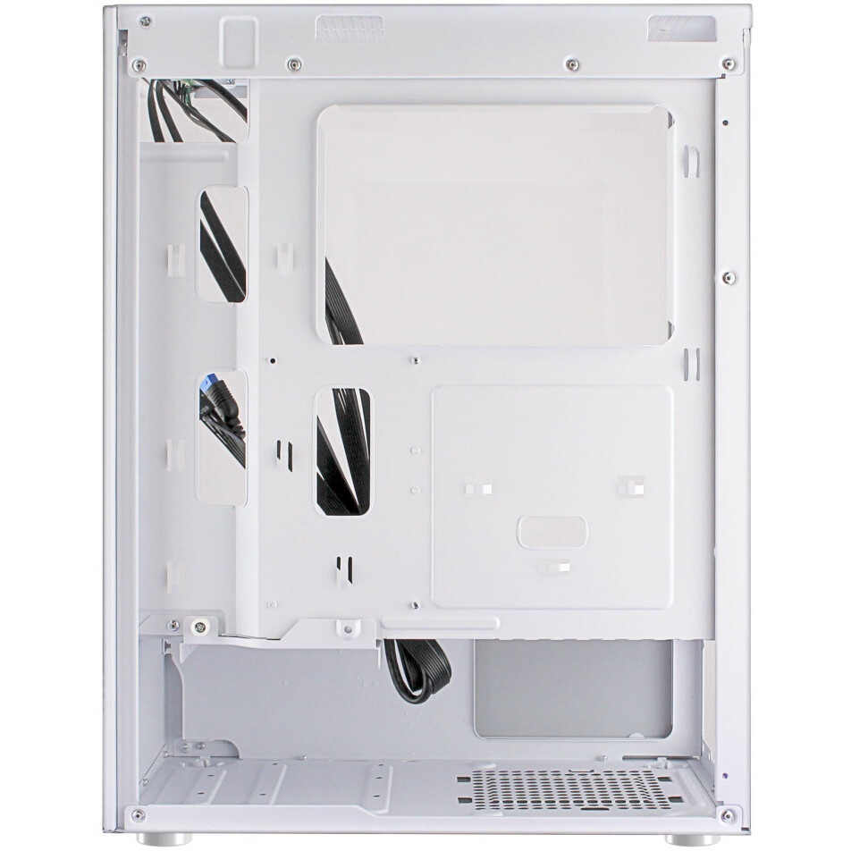 Компьютерный корпус  HSPD F510, Panoramic Mid Tower, белый, TG, 0.5 SPCC, 3x120mm ARGB ATX, mATX, mI