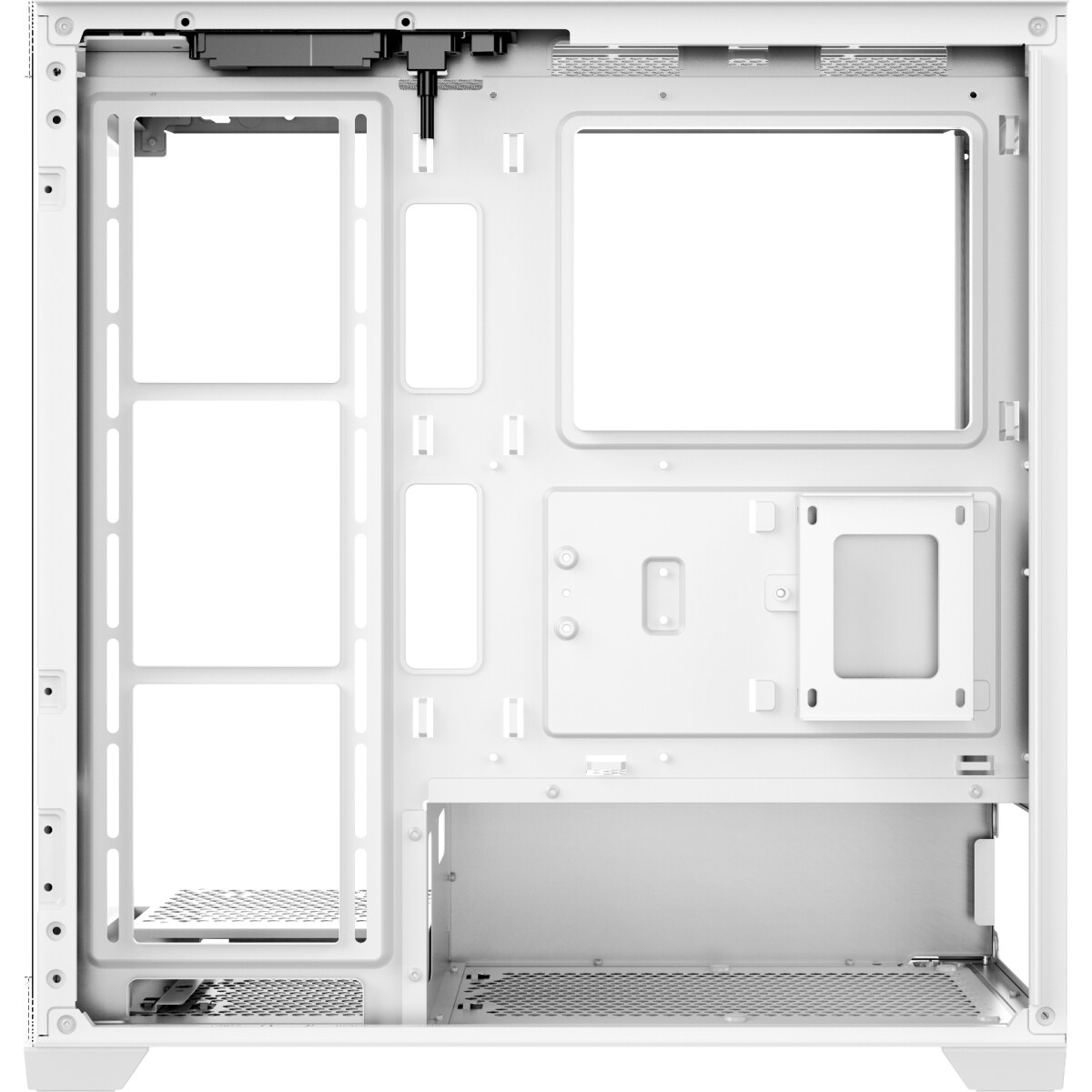 Компьютерный корпус  HSPD F510, Panoramic Mid Tower, белый, TG, 0.5 SPCC, 3x120mm ARGB ATX, mATX, mI