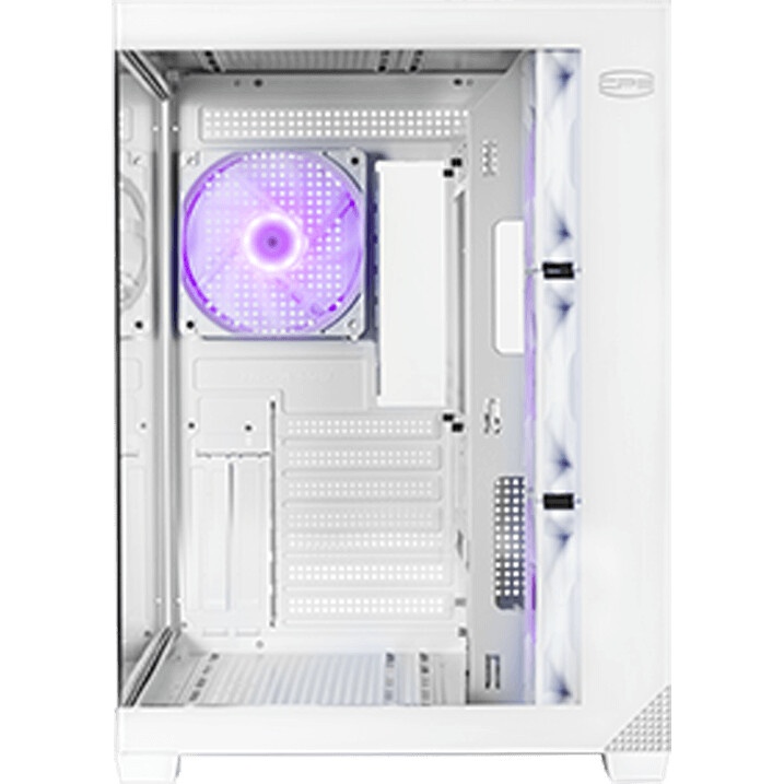 Компьютерный корпус  HSPD F510, Panoramic Mid Tower, белый, TG, 0.5 SPCC, 3x120mm ARGB ATX, mATX, mI