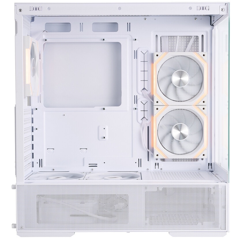 Компьютерный корпус  HSPD F510, Panoramic Mid Tower, белый, TG, 0.5 SPCC, 3x120mm ARGB ATX, mATX, mI