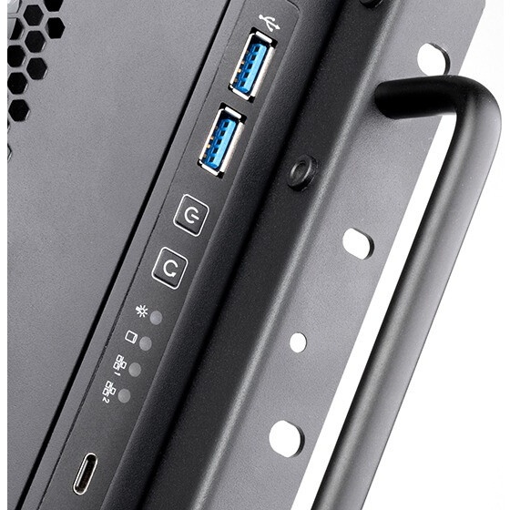 Серверный корпус Ablecom 1U chassis;  Mini-ITX, Micro-ATX, ATX MBs; 4 x 3.5'' hsb; 2 x USB; 1 x COM