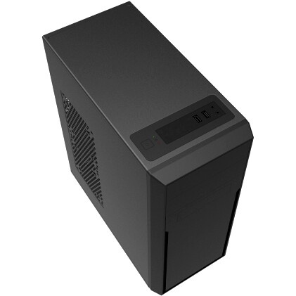 Корпус с блоком питания 450Вт. Case Foxline mATX, 450W, 2xUSB3.0, 2xUSB2.0, powercord