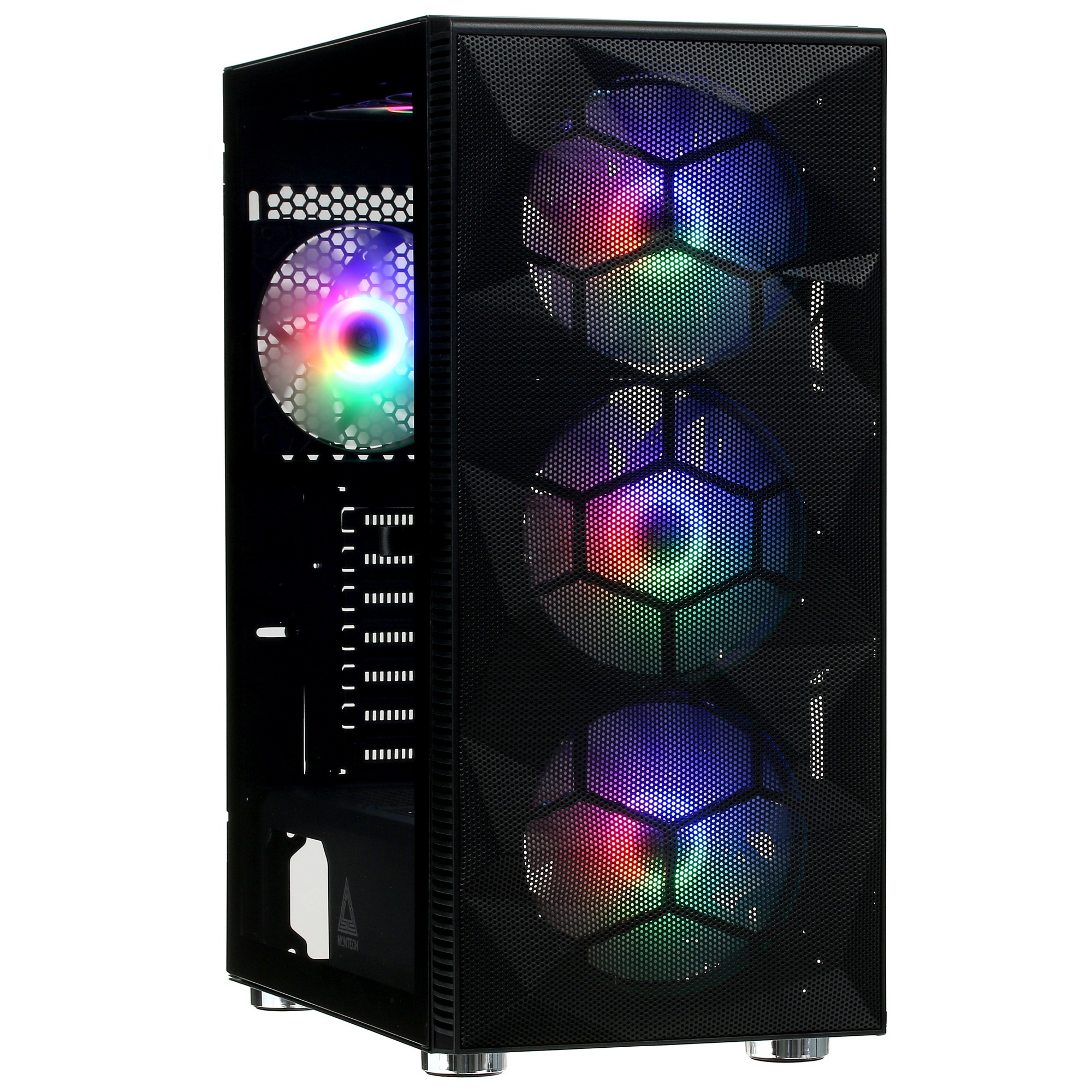 Компьютерный корпус Montech X3 MESH черный без БП ATX 6x120mm 2xUSB3.0 1xUSB3.1 audio bott PSU