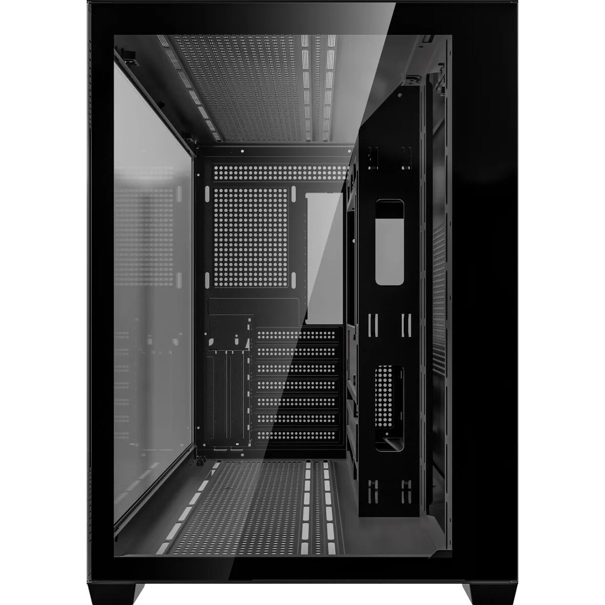 Компьютерный корпус  HSPD F510, Panoramic Mid Tower, черный, TG, 0.5 SPCC, 3x120mm ARGB ATX, mATX, m