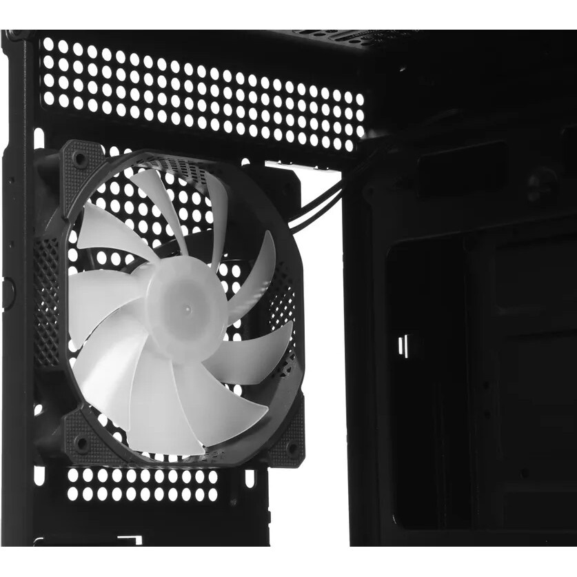 Компьютерный корпус  HSPD F510, Panoramic Mid Tower, черный, TG, 0.5 SPCC, 3x120mm ARGB ATX, mATX, m