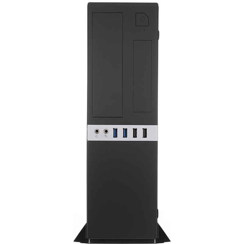 Корпус без блока питания/ Case Foxline mATX Desktop w/o PSU, 2xUSB3.0, 2xUSB2.0, toolless, Black, 8c