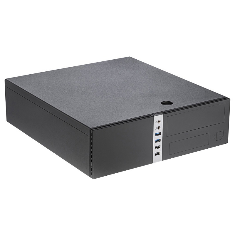 Корпус без блока питания/ Case Foxline mATX Desktop w/o PSU, 2xUSB3.0, 2xUSB2.0, toolless, Black, 8c