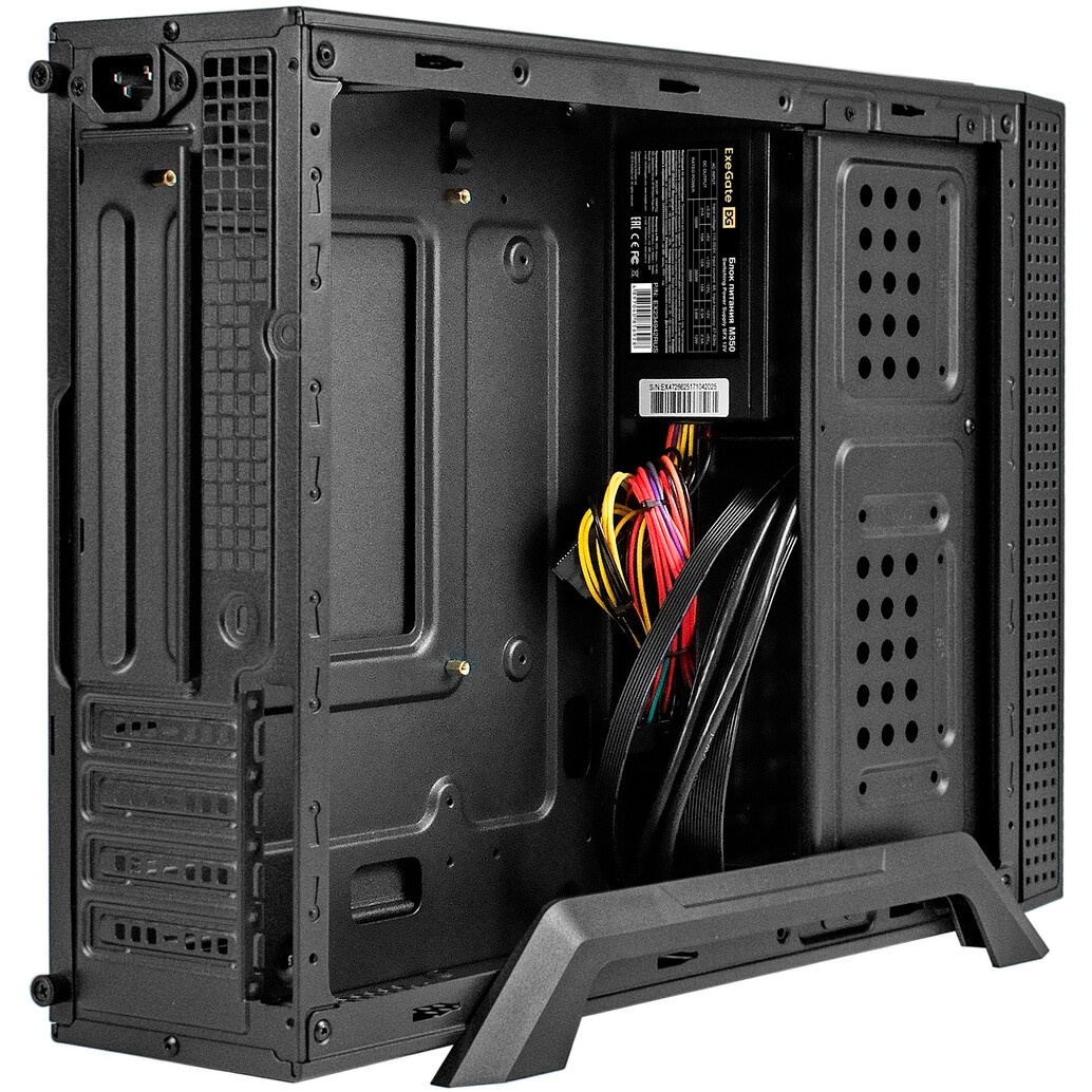 Корпус Desktop ExeGate MI-302U-350 (mATX/mini-ITX, TPS350 8см, 1*USB+1*USB3.0, HD аудио, черный)