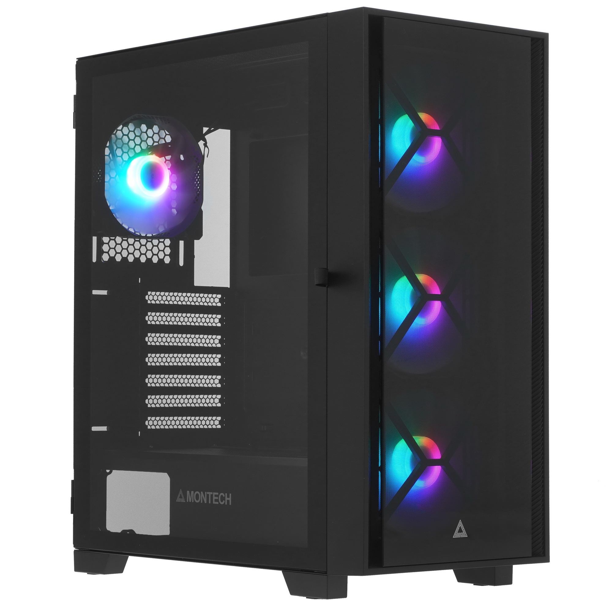 Компьютерный корпус Montech AIR 1000 PREMIUM черный без БП ATX 1x120mm 3x140mm 2xUSB3.0 audio bott P