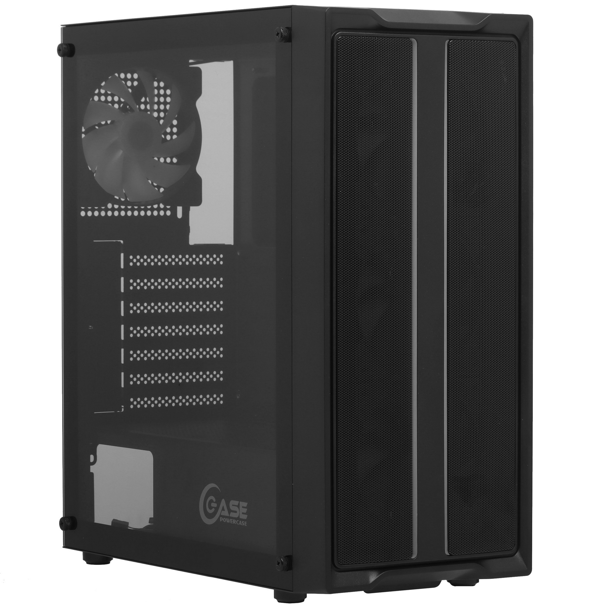 Корпус Powercase Mistral Evo, Tempered Glass, 1x 120mm PWM ARGB fan + ARGB Strip + 3x 120mm PWM non