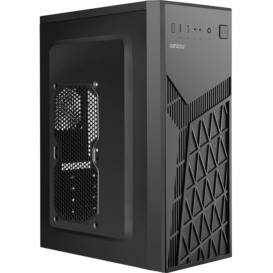 Корпус без блока питания Foxline FL-302, ATX, 2x5.25EXT, 1x3.5EXT, 4x3.5INT, 2xUSB2.0, HDA, w/o FAN,