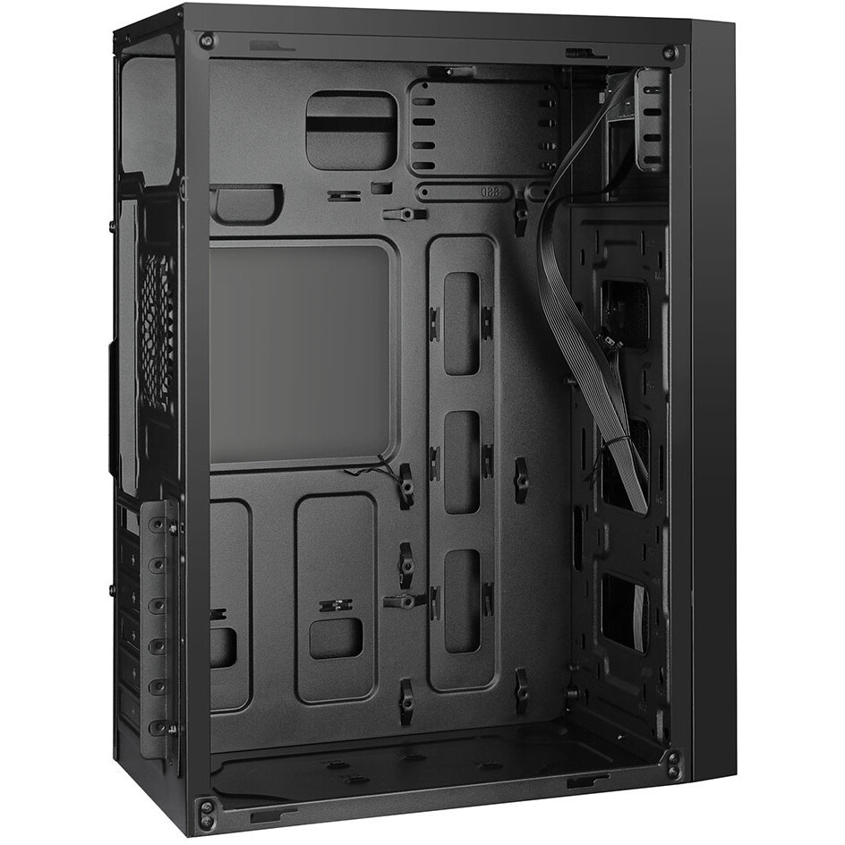 Корпус без блока питания Foxline FL-302, ATX, 2x5.25EXT, 1x3.5EXT, 4x3.5INT, 2xUSB2.0, HDA, w/o FAN,