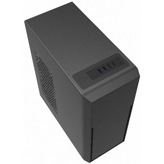 Корпус без блока питания Foxline FL-302, ATX, 2x5.25EXT, 1x3.5EXT, 4x3.5INT, 2xUSB2.0, HDA, w/o FAN,