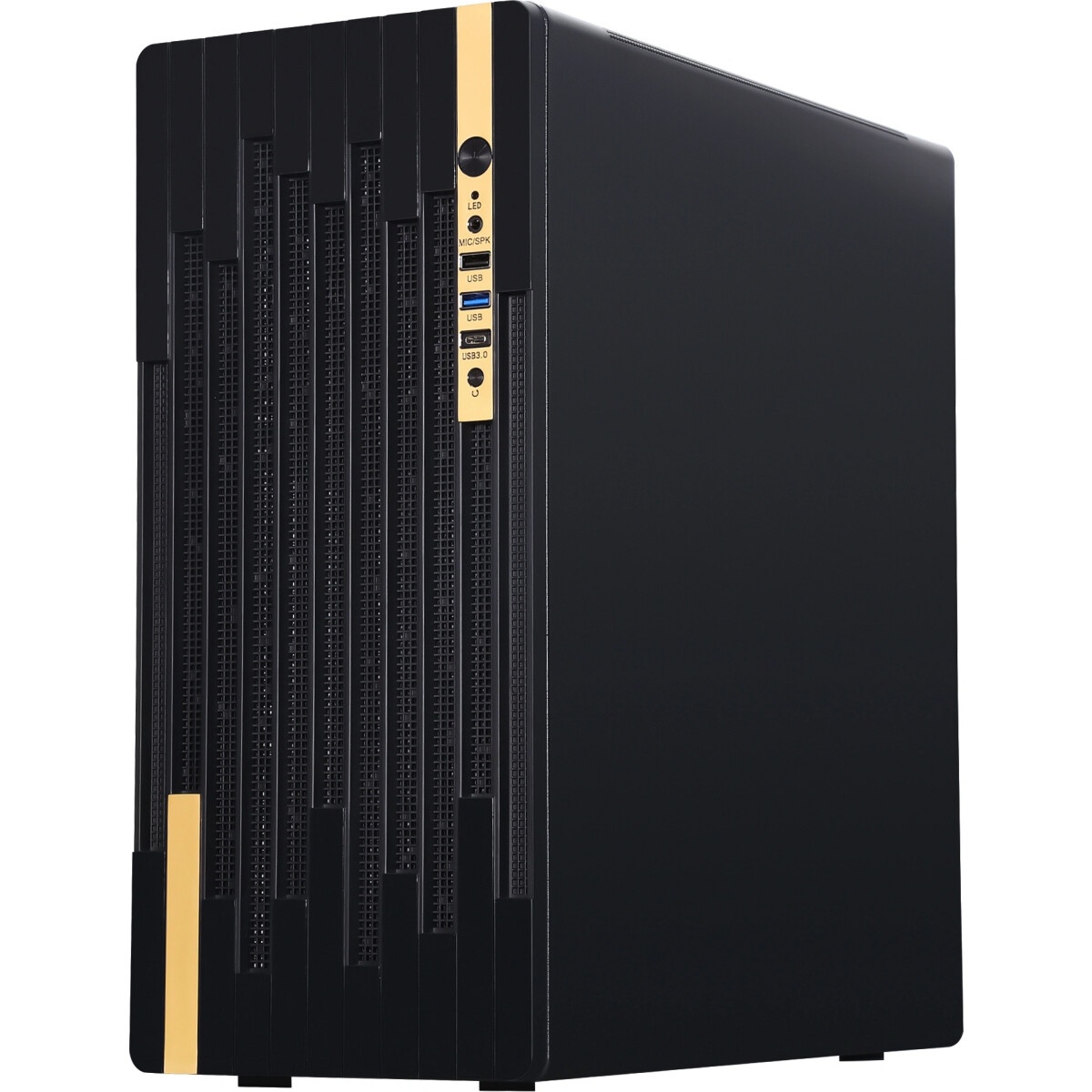 Корпус без блока питания Foxline FL-302, ATX, 2x5.25EXT, 1x3.5EXT, 4x3.5INT, 2xUSB2.0, HDA, w/o FAN,