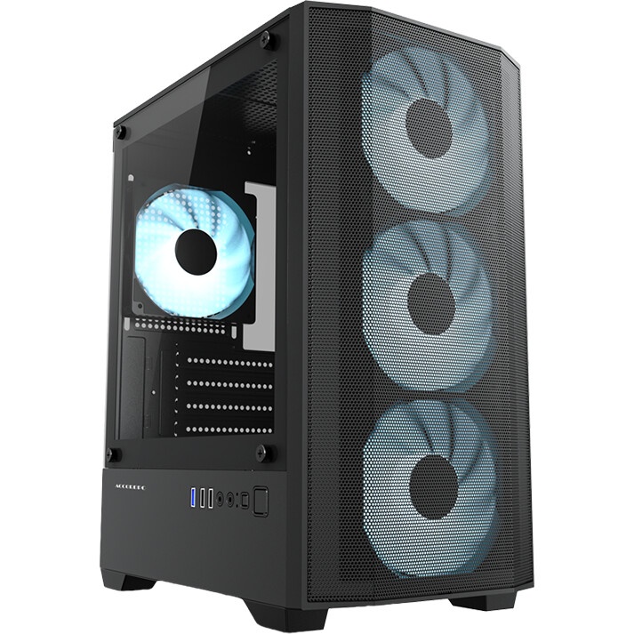 Компьютерный корпус Accord M3302 черный без БП mATX 1xUSB2.0 1xUSB3.0 1xUSB3.1 audio bott PSU