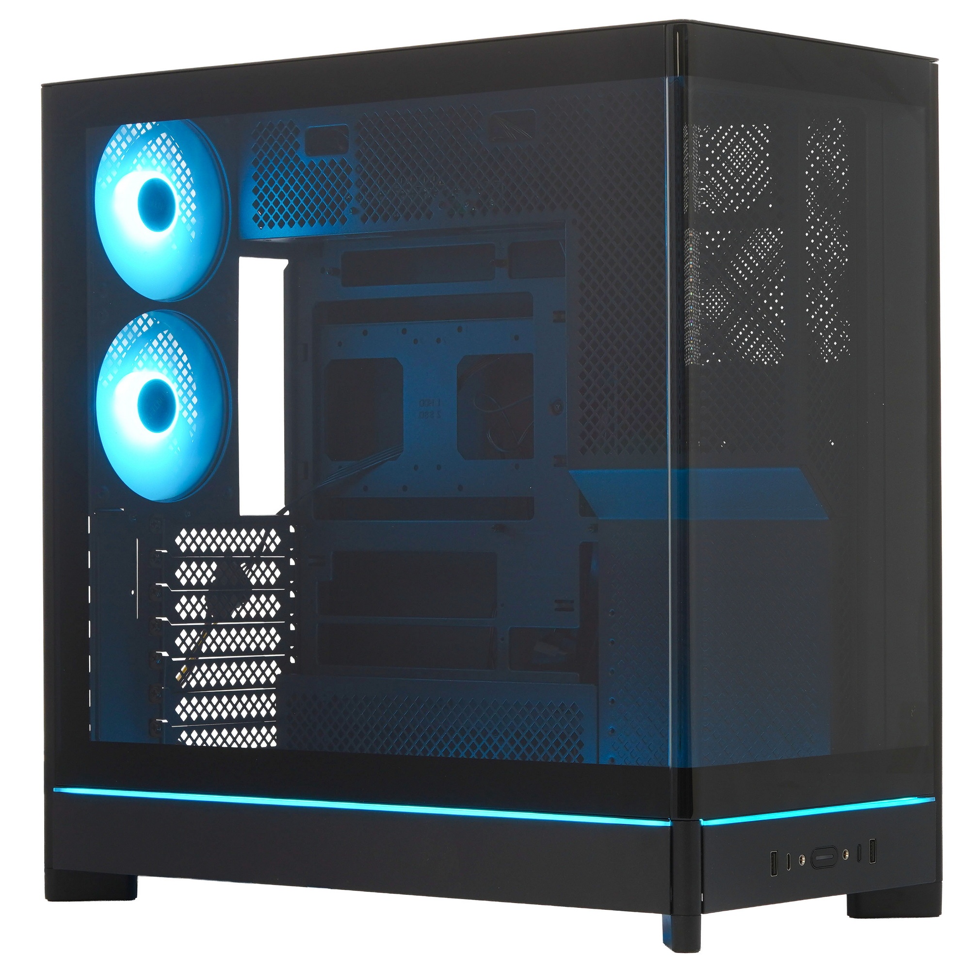 Корпус Montech HS02 PRO черный без БП ATX 4x140mm 2xUSB3.0 audio bott PSU