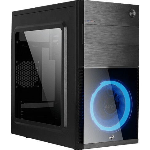 Корпус MiniTower Aerocool  / Formula CS-109-G-BK-v1 (mATX, USB3x1, USB2x2, 120mm RGB fan, без БП) (4