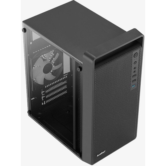 Корпус MiniTower Aerocool  / Formula CS-109-G-BK-v1 (mATX, USB3x1, USB2x2, 120mm RGB fan, без БП) (4