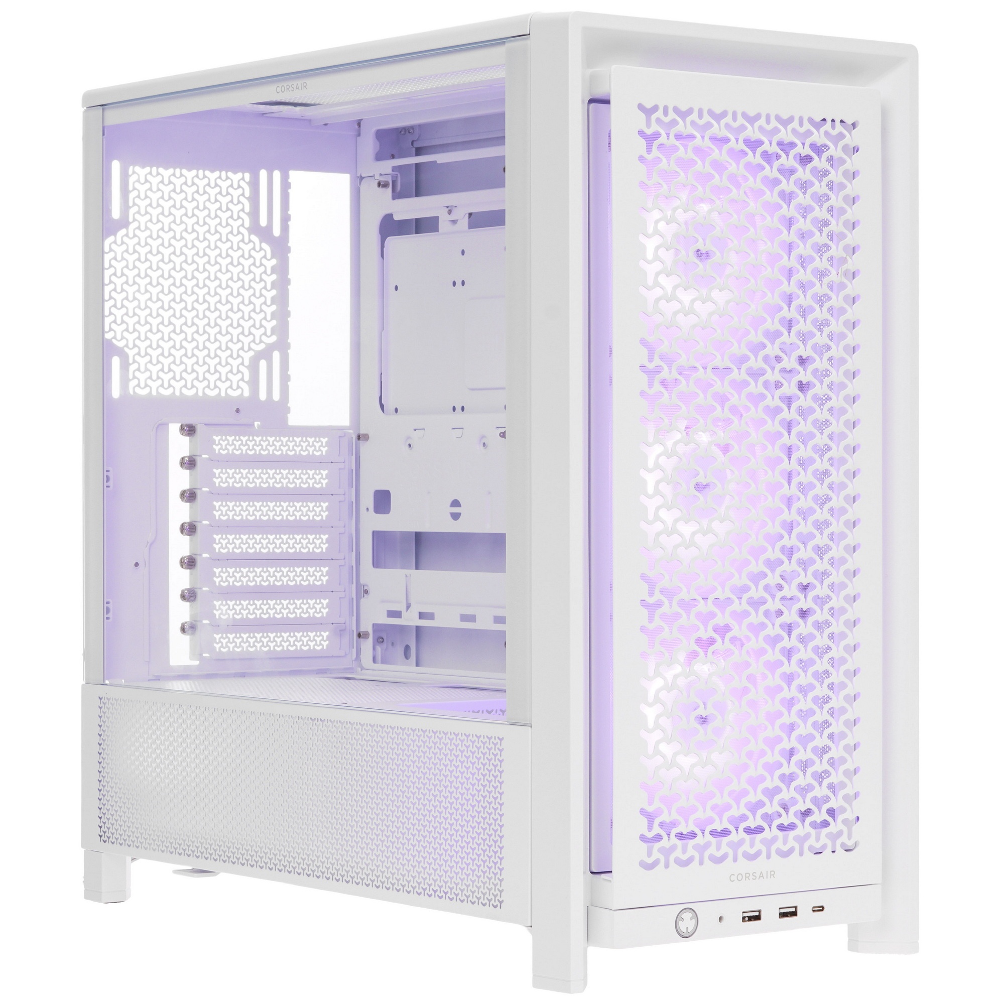Корпус без блока питания Corsair Frame 4000D RS ARGB, Midi-Tower, TG, 3x120mm ARGB, 2xUSB-A 3.2, 1xU