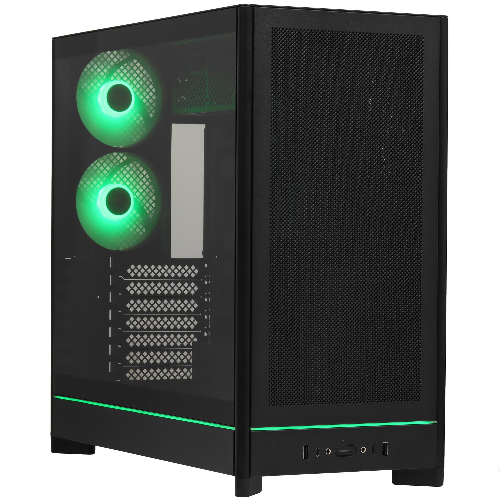 Корпус Montech HS01 PRO черный без БП ATX 5x120mm 2xUSB3.0 1xUSB3.1 audio