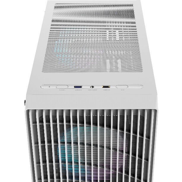 Компьютерный корпус  HSPD M510, Mesh Mid Tower, белый, TG, 0.5 SPCC, 4x120mm ARGB ATX, mATX, mITX 18