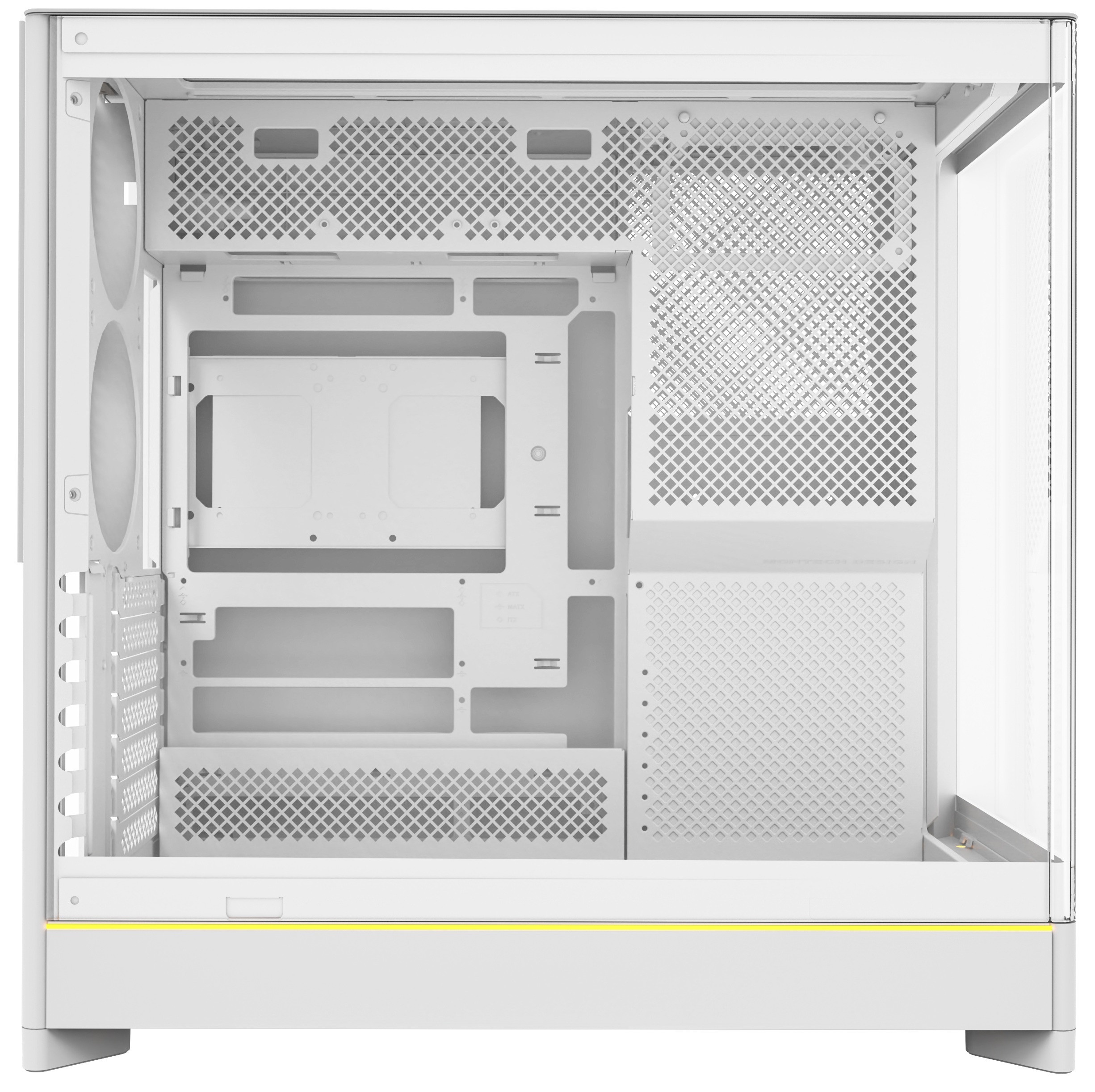 Корпус Montech HS02 белый без БП ATX 4x140mm 2xUSB3.0 audio bott PSU