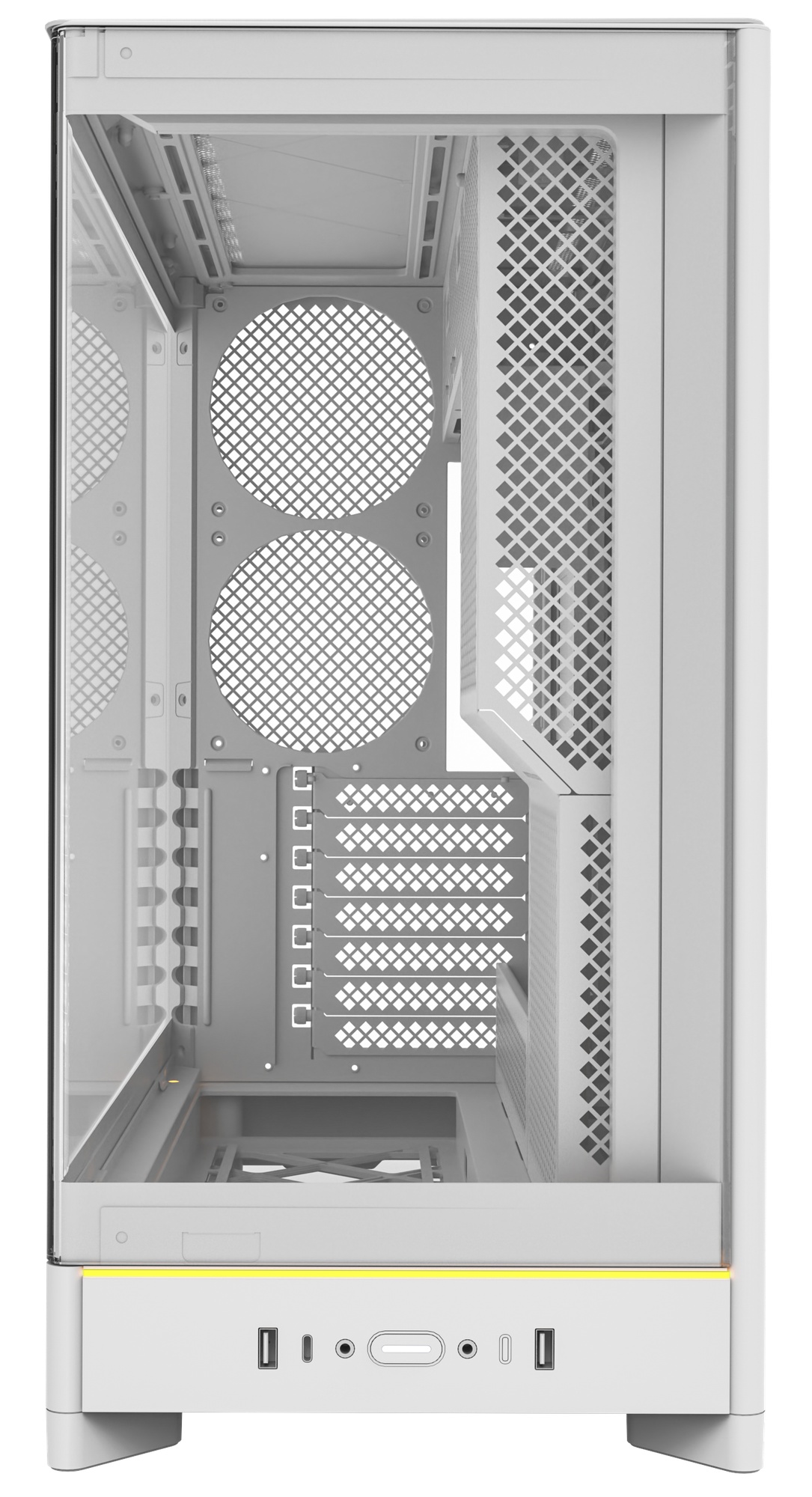 Корпус Montech HS02 белый без БП ATX 4x140mm 2xUSB3.0 audio bott PSU