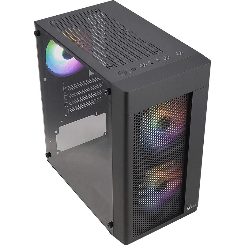 Корпус Aerocool  / Formula CS-111-G-BK-v1 (mATX, 0.5mm, стекло, USB3.0 x1, USB2.0 x2, 1x 12cm Black