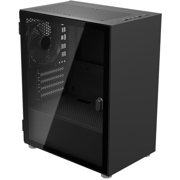 Корпус Aerocool  / Formula CS-111-G-BK-v1 (mATX, 0.5mm, стекло, USB3.0 x1, USB2.0 x2, 1x 12cm Black