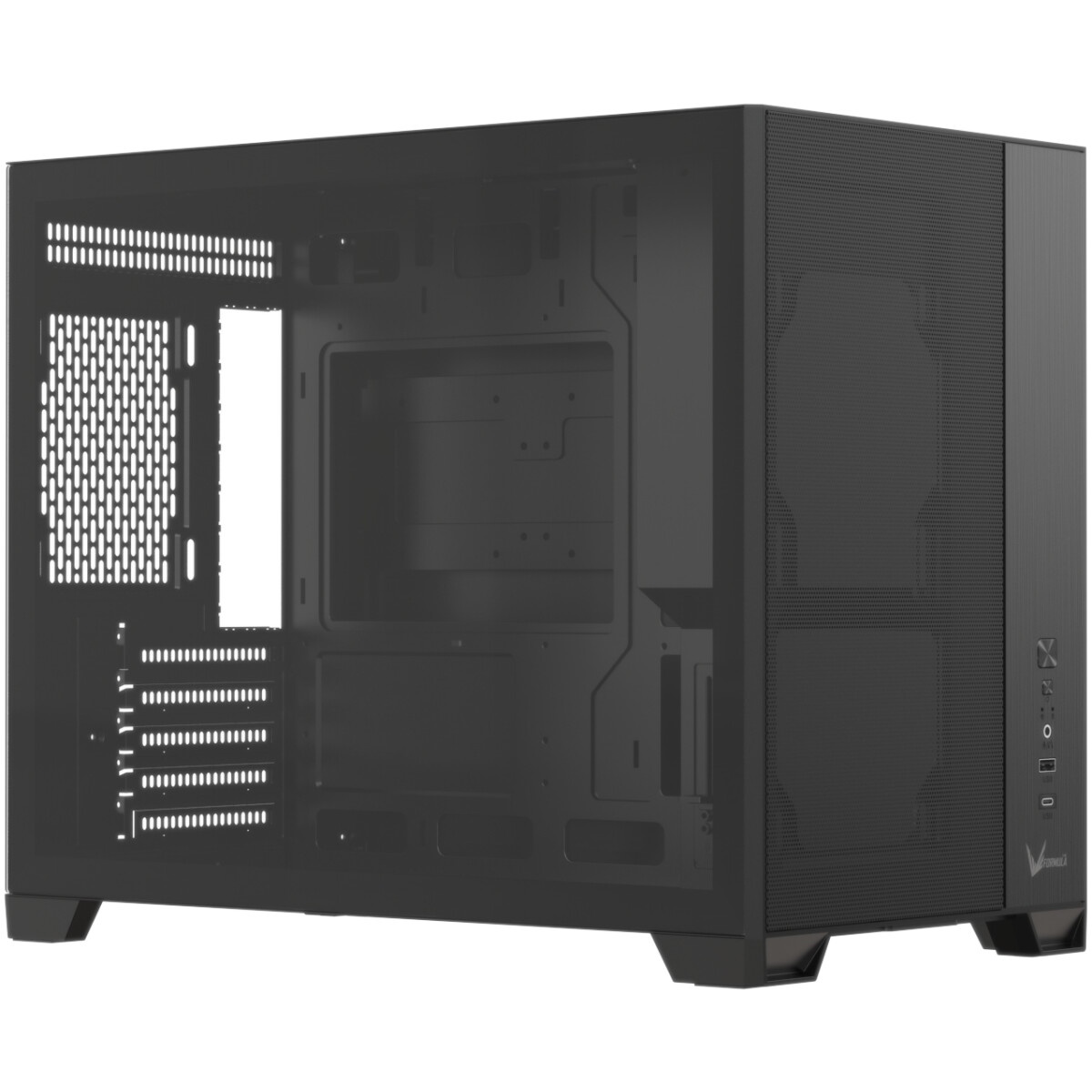 Корпус Aerocool  / Formula CS-111-G-BK-v1 (mATX, 0.5mm, стекло, USB3.0 x1, USB2.0 x2, 1x 12cm Black