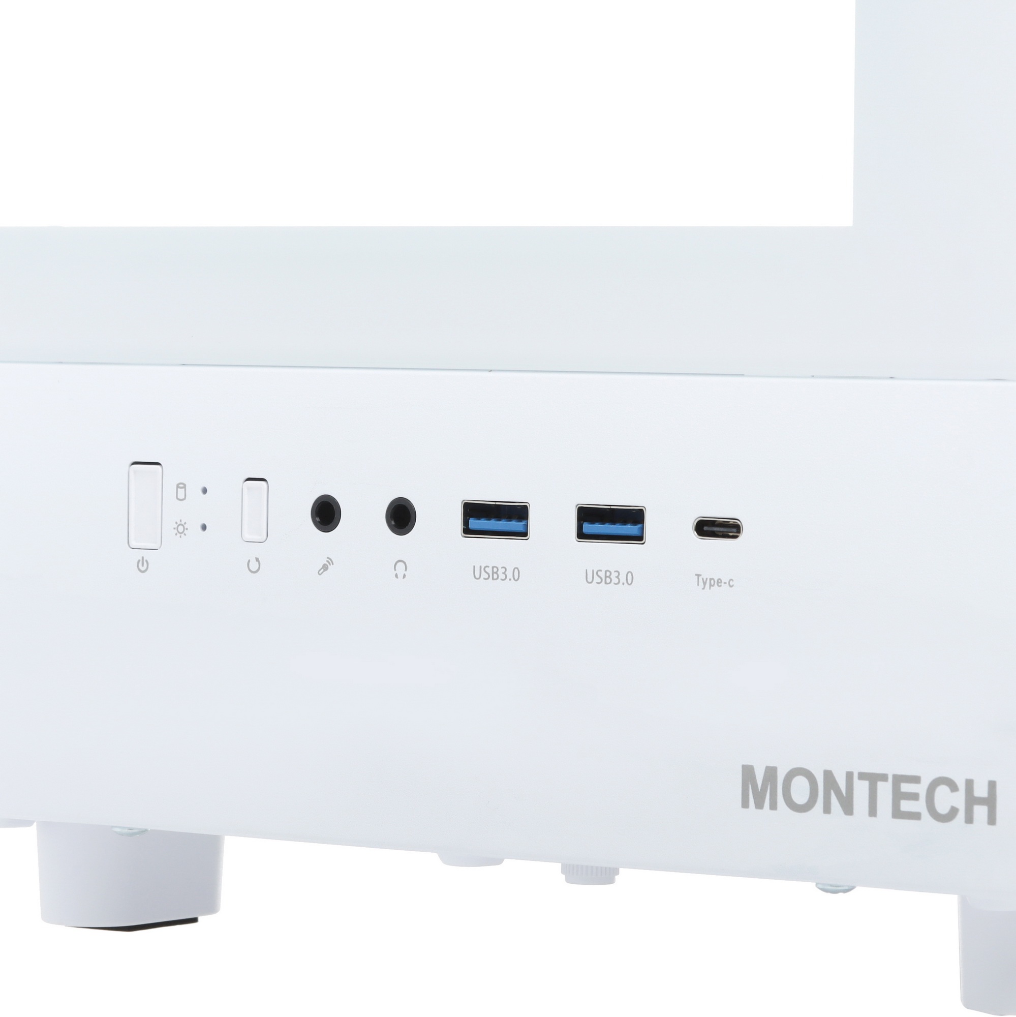 Корпус Montech XR Wood белый без БП ATX 3x120mm 2xUSB3.0 audio bott PSU