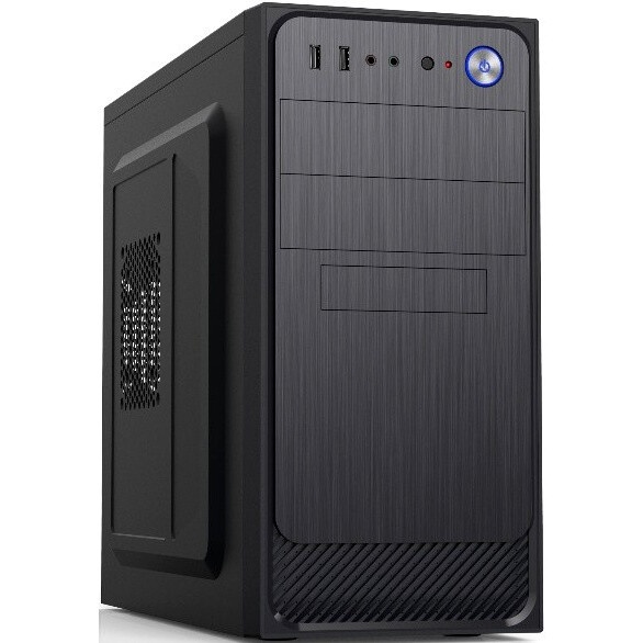 Компьютерный корпус с блоком питания Foxline 450Вт. Сase Forza mATX, 450W, 2xUSB2.0, Black, w/o FAN,