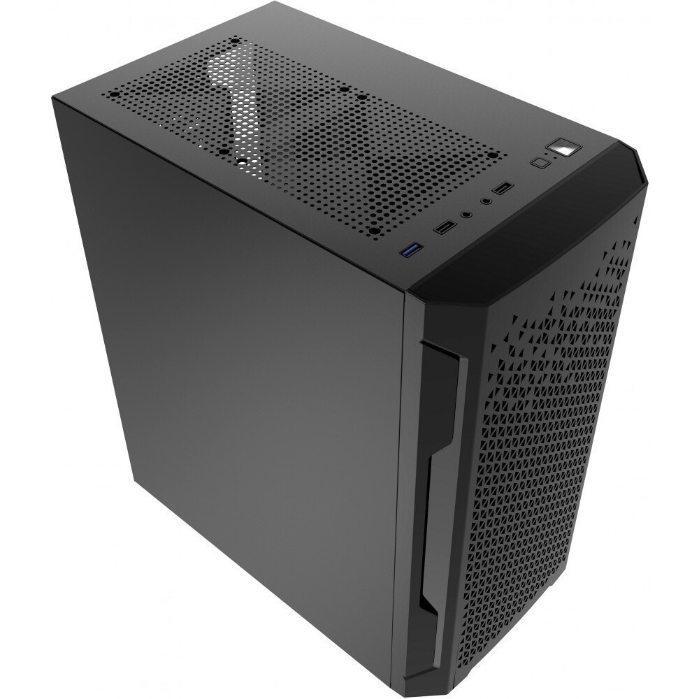 Компьютерный корпус Powercase Mistral Micro Z2B SI, Non Window, Mesh, 2x 120mm fan, чёрный, mATX  (C