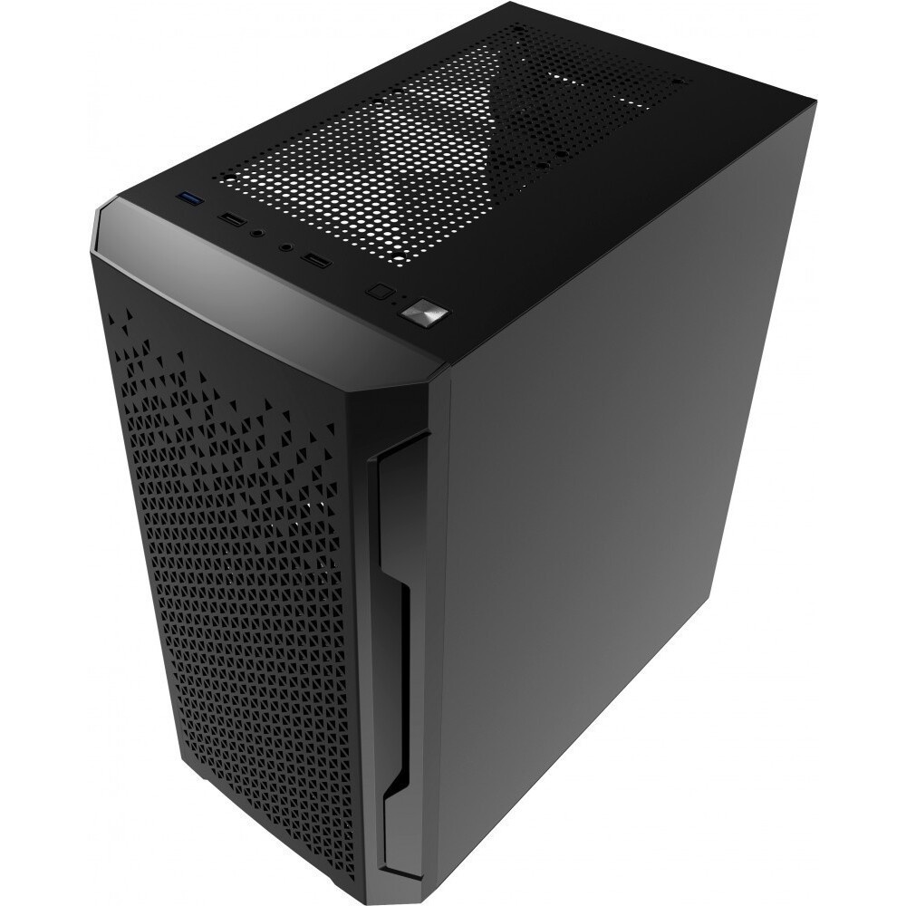 Компьютерный корпус Powercase Mistral Micro Z2B SI, Non Window, Mesh, 2x 120mm fan, чёрный, mATX  (C