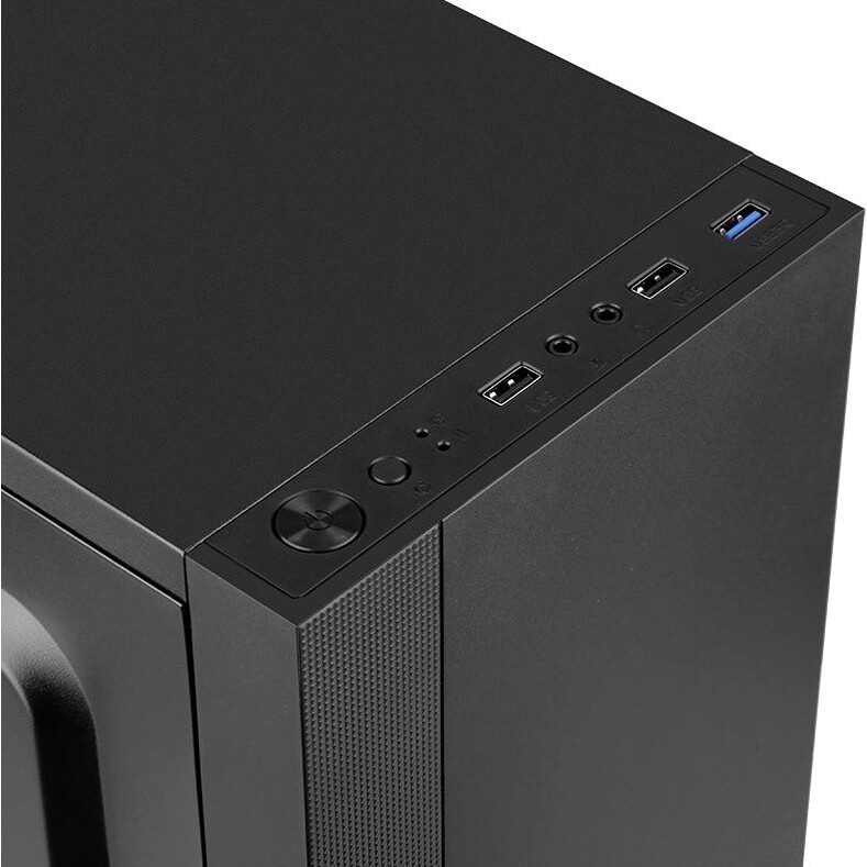 Компьютерный корпус Powercase Mistral Micro Z2B SI, Non Window, Mesh, 2x 120mm fan, чёрный, mATX  (C