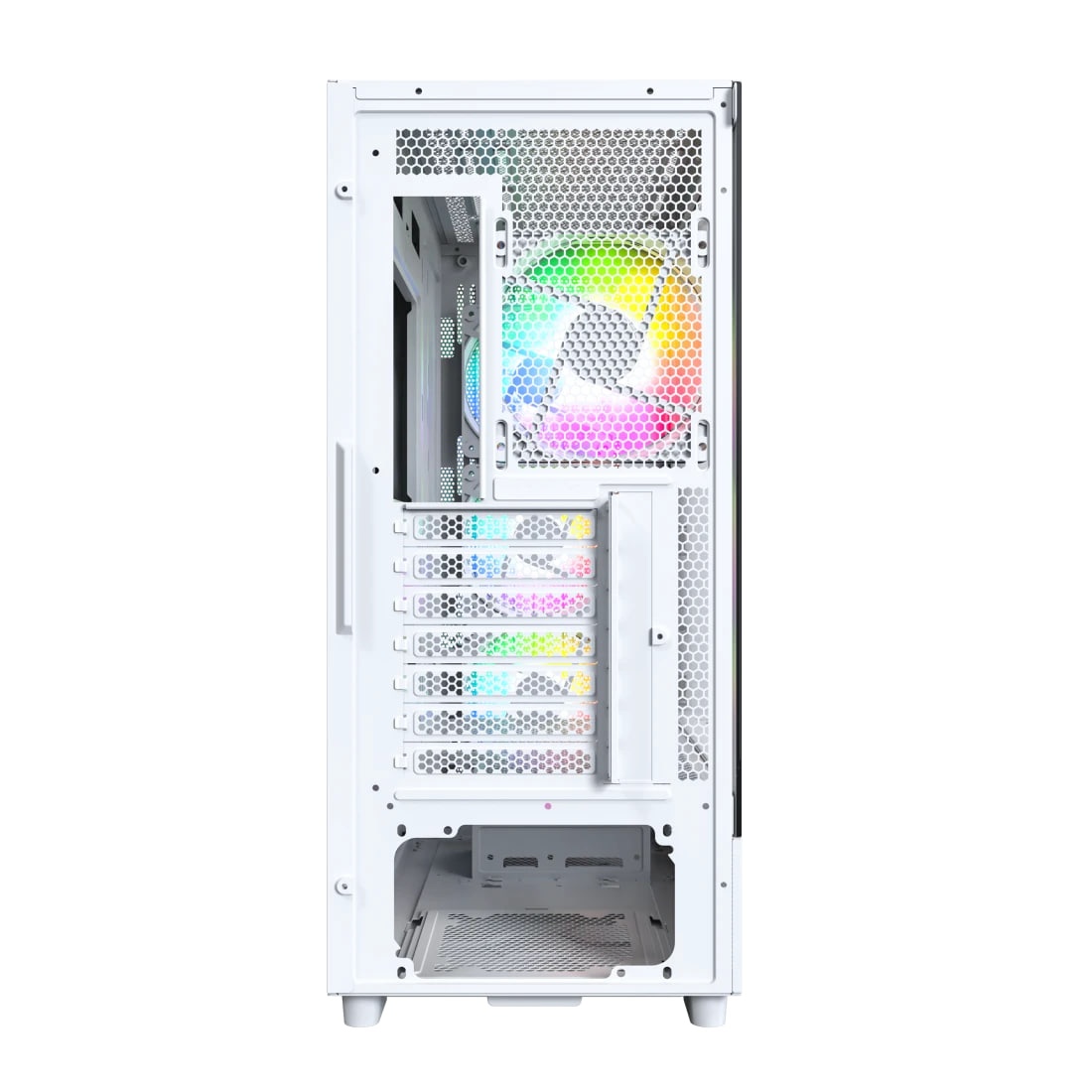 Корпус Montech X5 белый без БП ATX 4x120mm 1xUSB2.0 1xUSB3.0 1xUSB3.1 audio bott PSU