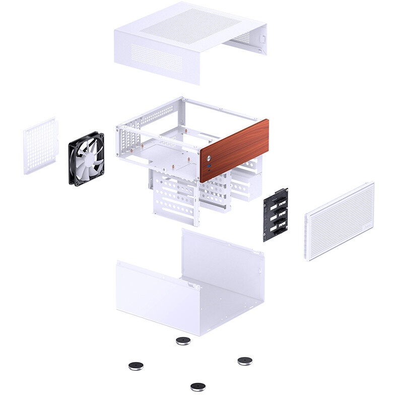 Корпус без блока питания HSPD M210, Mesh Mid Tower, Black, 0.7 SPCC, 1x90mm mATX, mITX 140/280/150mm