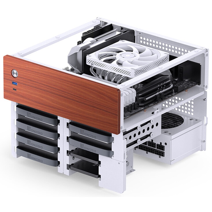 Корпус без блока питания HSPD M210, Mesh Mid Tower, Black, 0.7 SPCC, 1x90mm mATX, mITX 140/280/150mm