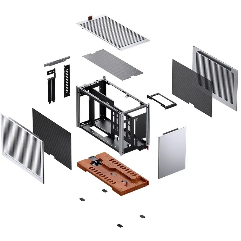 Корпус без блока питания HSPD M210, Mesh Mid Tower, Black, 0.7 SPCC, 1x90mm mATX, mITX 140/280/150mm