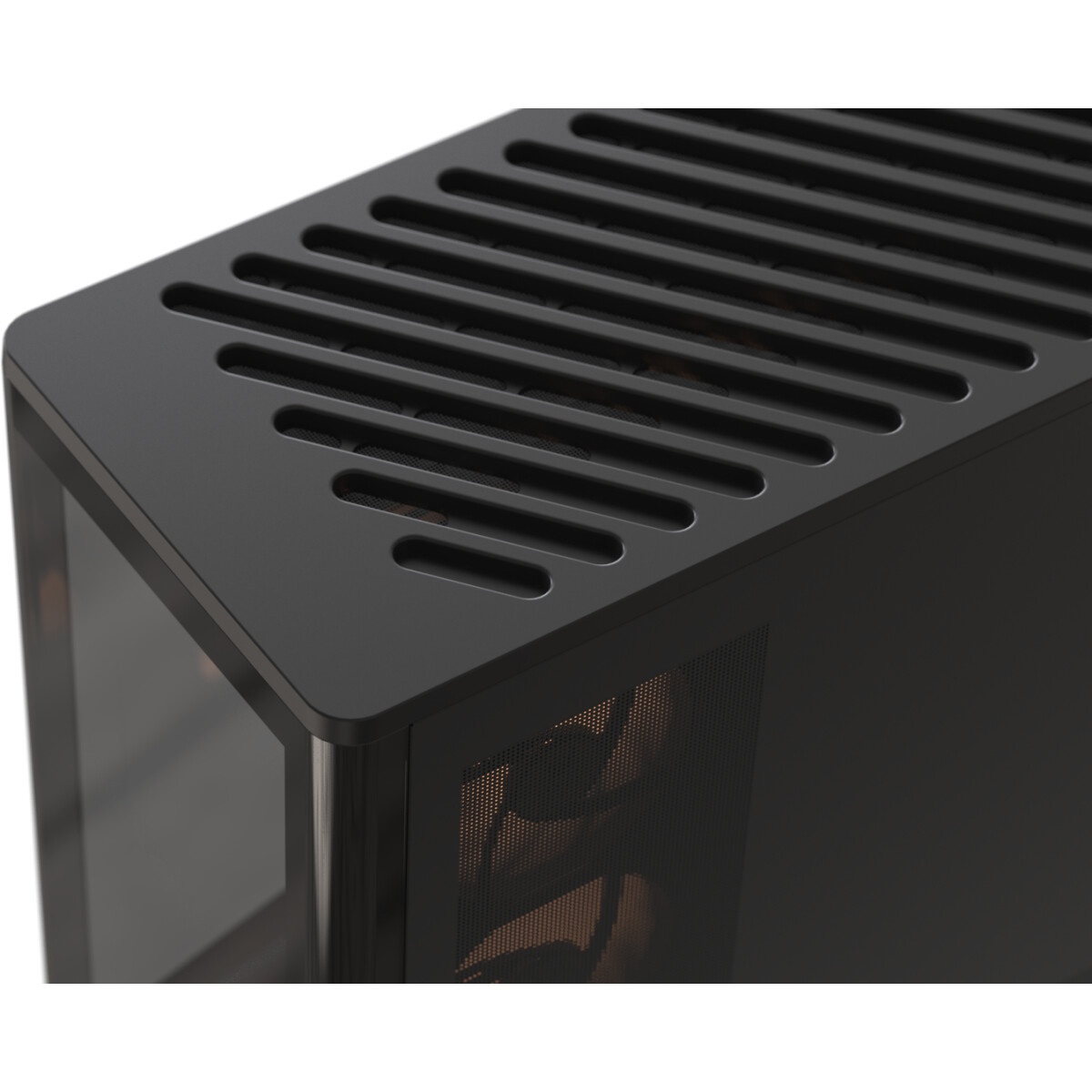 Компьютерный корпус  HSPD F710, Panoramic Mid Tower, черный, TG, 0.5 SPCC, 3x120mm ARGB E-ATX, ATX,