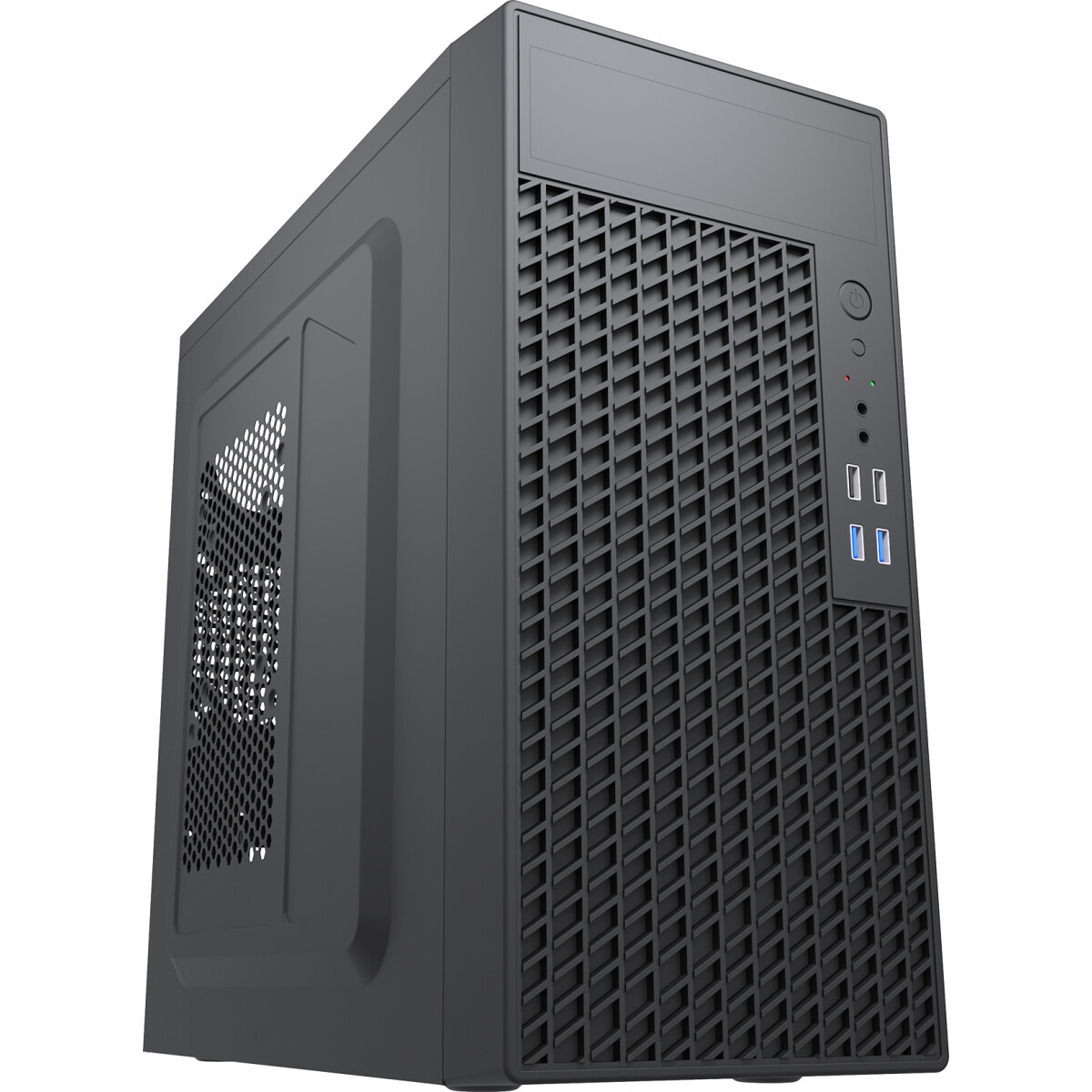 Корпус с блоком питания Foxline 450Вт./ Case Forza mATX, 450W, 2xUSB2.0+2xUSB3.0, Black, w/o FAN, 8