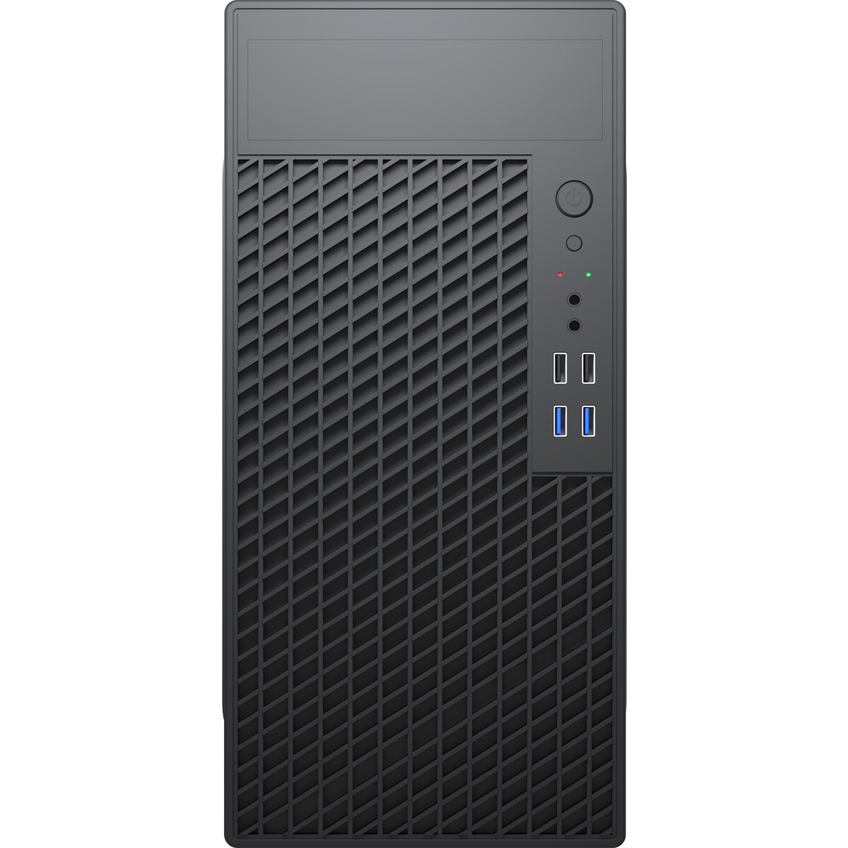 Корпус с блоком питания Foxline 450Вт./ Case Forza mATX, 450W, 2xUSB2.0+2xUSB3.0, Black, w/o FAN, 8